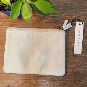 Marc Jacobs - Small Ivory Leather Cosmetic Bag